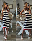 Nora Striped V-Neck Casual Dress