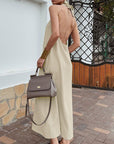 Ava Khaki Halter Dress