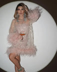 Marilyn Feather Sequin Dress