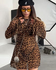 Audrey Leopard Bell Sleeve Dress