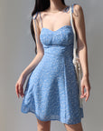 Zoey Blue Floral Strap Dress