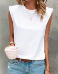 Beatrice Shoulder Pad Vest Top