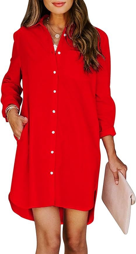 Lila Button-Up Shirt Dress