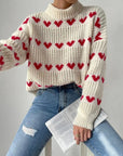 Olivia Heart Jacquard Pullover