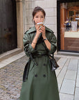 Emma Military Green Trench Coat