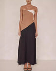 Autumn Tube Top Maxi Dress