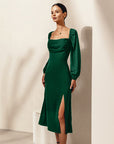 Camille Elegant Puff Sleeve Dress