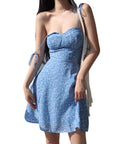 Zoey Blue Floral Strap Dress