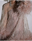 Marilyn Feather Sequin Dress